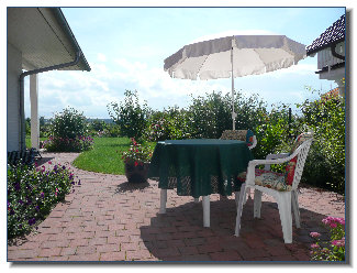 Ferienwohnung von Schtz - Blick auf die Terrasse